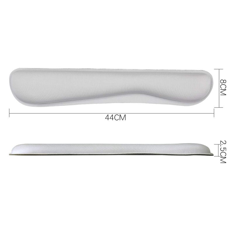 AORTDES Ergonomic Keyboard Mouse Pad Wrist Rest Support Set for Laptop/Computer/Desktop,Memory Foam Hand Rest Wrist Cushion for Gaming/Office,Lightweight Comfortable & Pain Relief (Greyish White) - Image 3